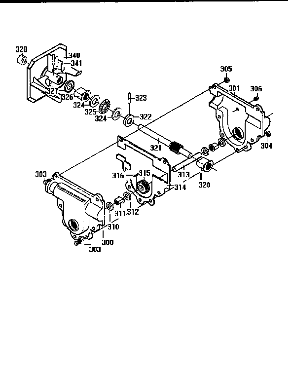 Gear Case Diagram and Parts List for 84728  Craftsman Snow Blower
