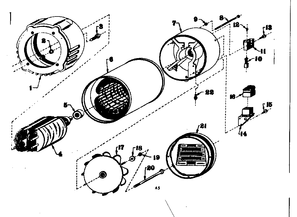 Stator Assembly Diagram and Parts List for 5803183-4  Craftsman Engine