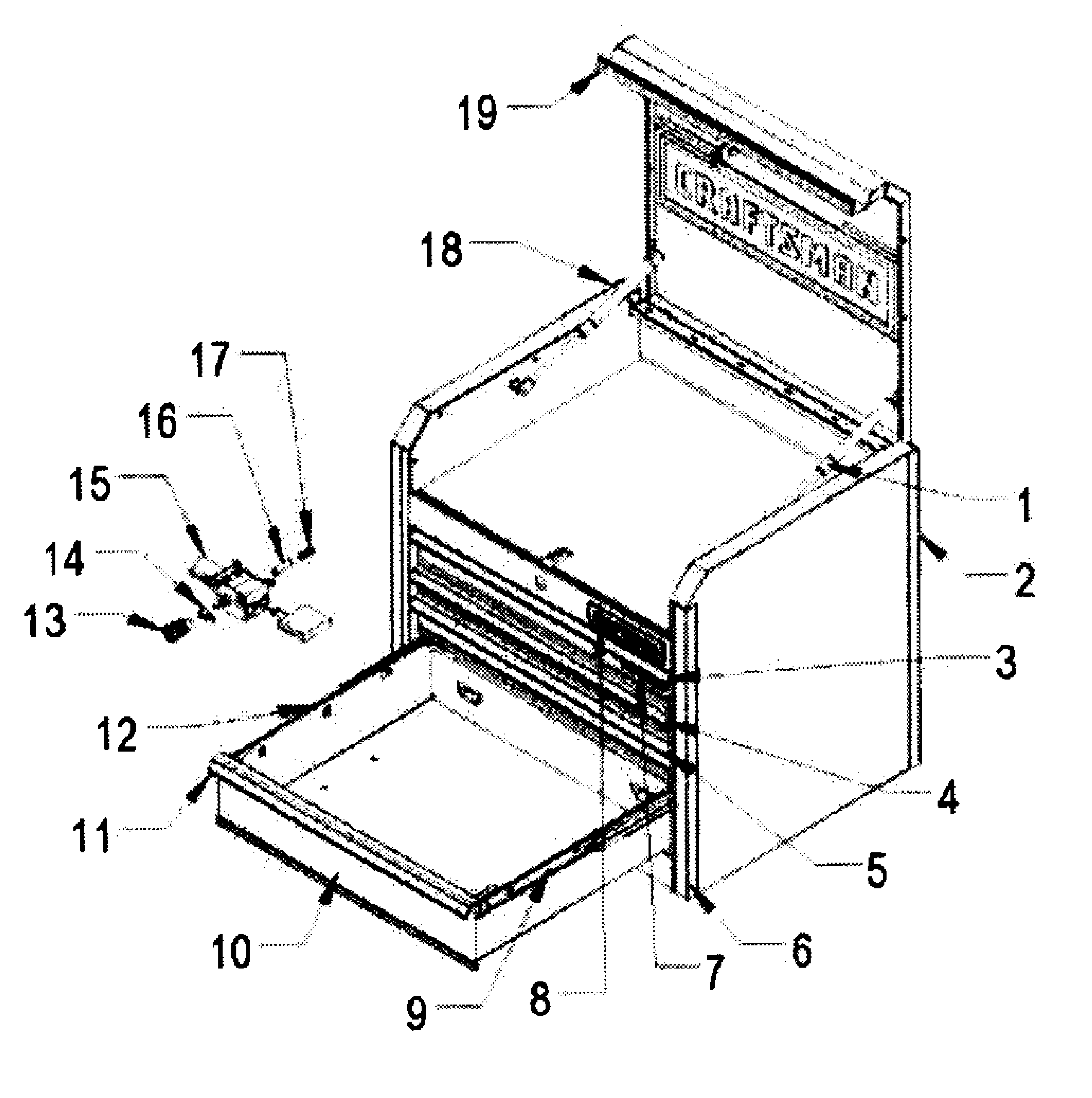 Main Asy Diagram and Parts List for 706586600  Craftsman Tool Stand & Cart