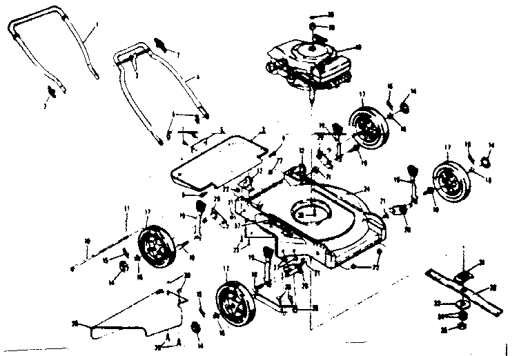Unit Parts Diagram and Parts List for 131913831  Craftsman Lawn Mower