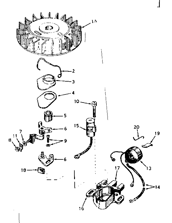 Magneto No. 610689a Diagram and Parts List for 143575042  Craftsman Engine