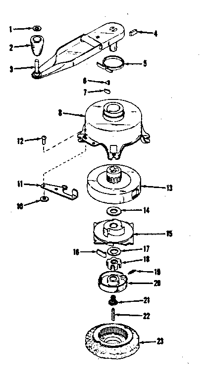 Ratchet Self Starter No.30067 Diagram and Parts List for 143102230  Craftsman Engine