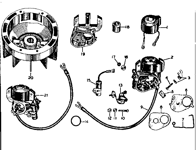 Phelon Magneto F-2120g Diagram and Parts List for 91760004  Craftsman Chainsaw