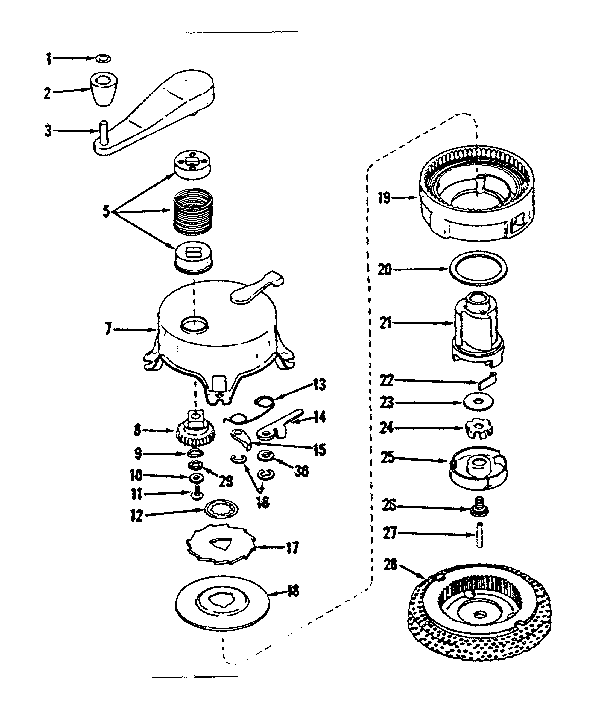 No-pull Starter No. 590356 Diagram and Parts List for 143124031  Craftsman Engine
