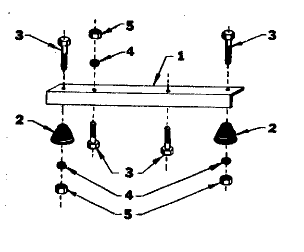 Engine Mtg Support Diagram and Parts List for 5805350-1  Craftsman Engine