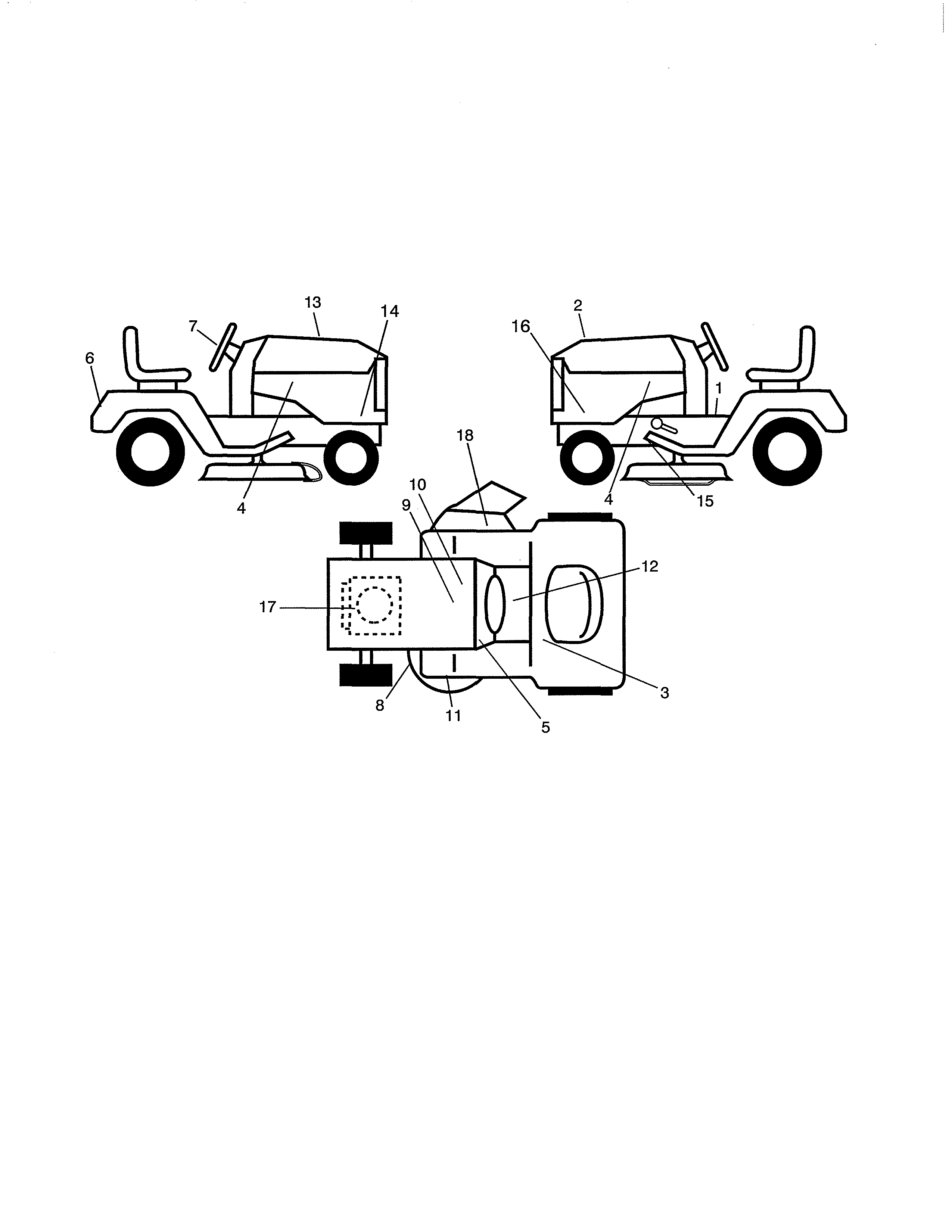 Decals Diagram and Parts List for 917204090  Craftsman Lawn Tractor