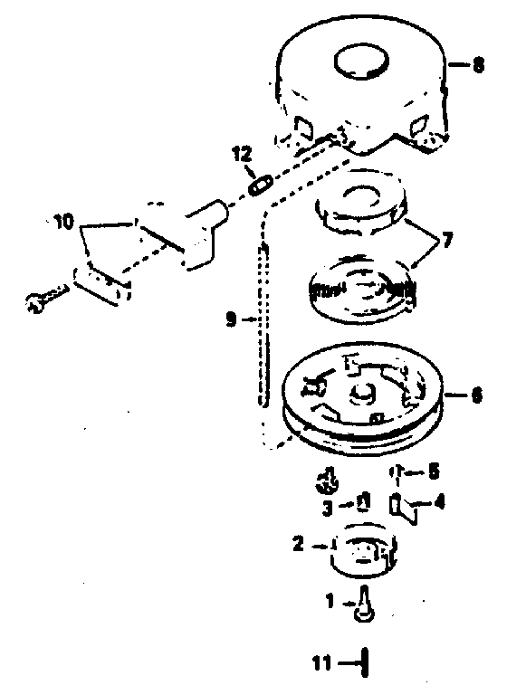 Rewind Starter No. 590420a Diagram and Parts List for 143774102  Craftsman Engine