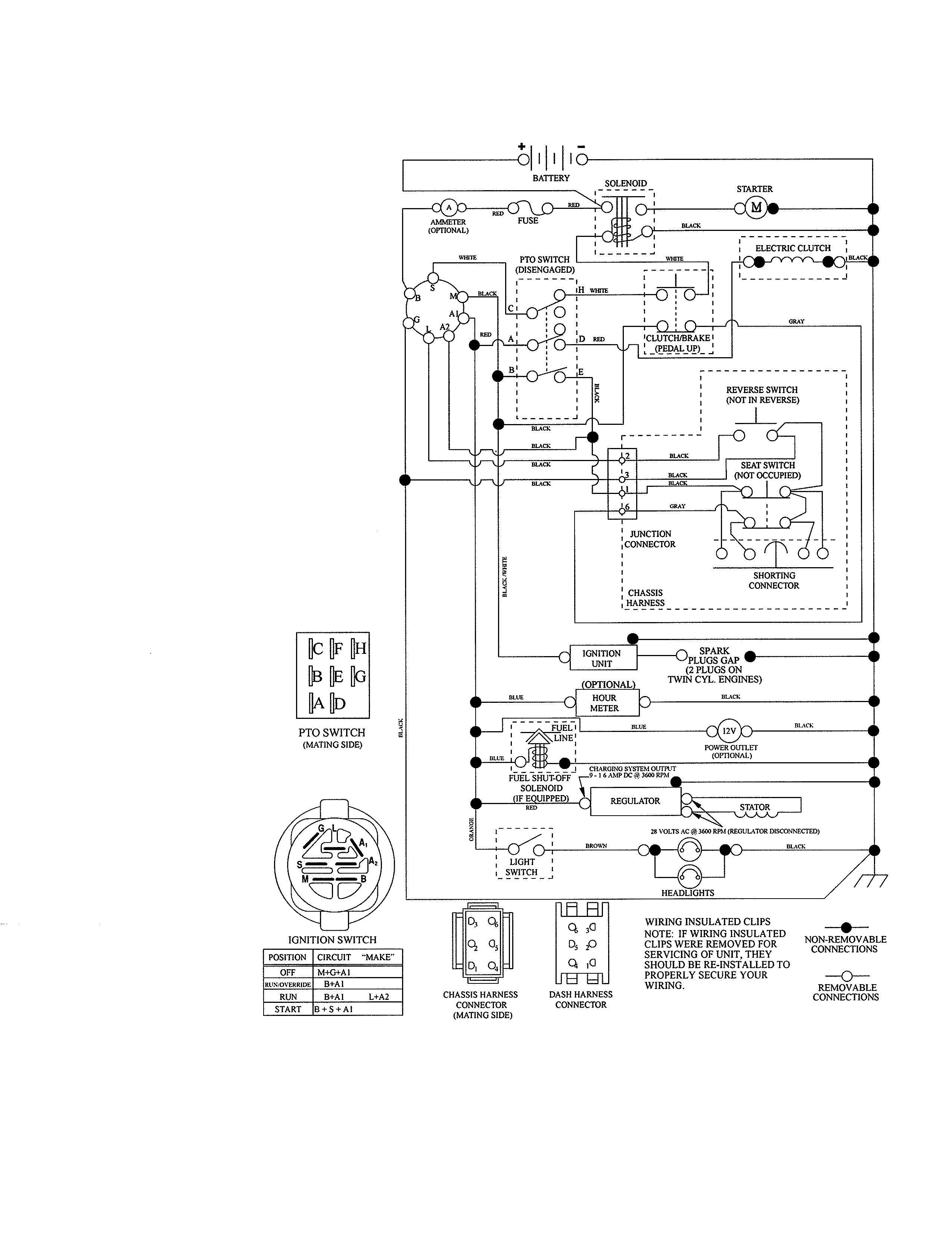 Schematic Diagram Diagram and Parts List for 917991390  Craftsman Lawn Tractor