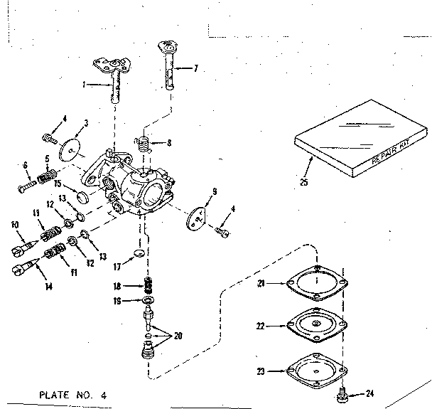 Carburetor No. 30119 (power Products #0234-14) Diagram and Parts List for 143104020  Craftsman Engine