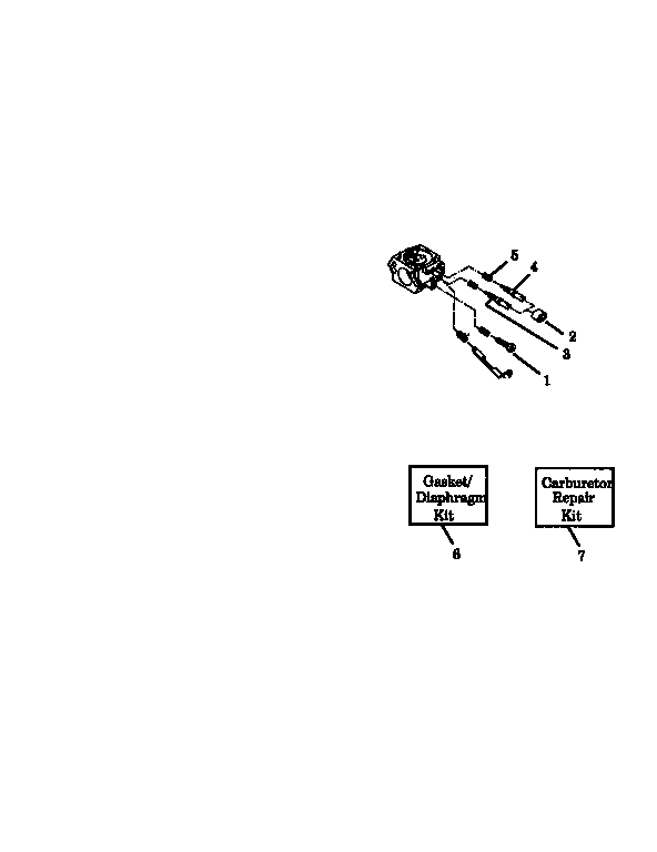 Carburetor Assembly #530-035266-type Ii Diagram and Parts List for 358354940  Craftsman Chainsaw