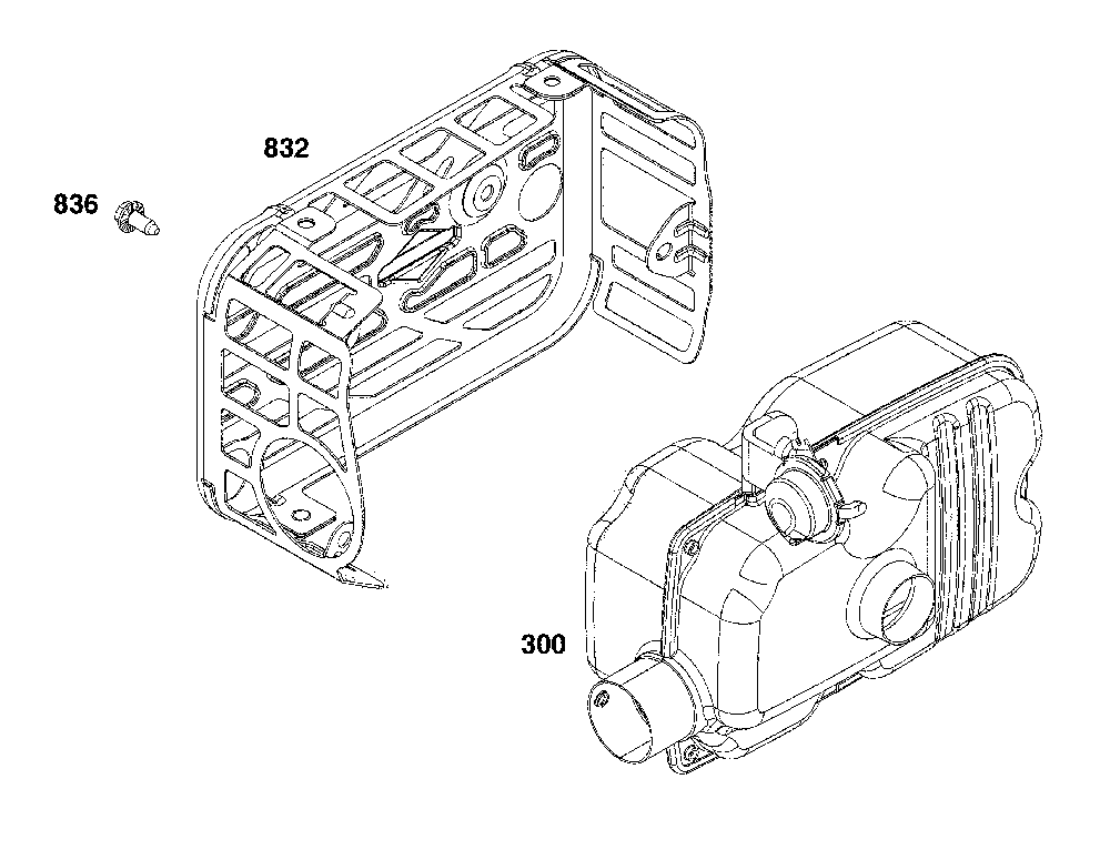Exhaust Diagram and Parts List for CMXGMAM1125506  Craftsman Lawn Mower