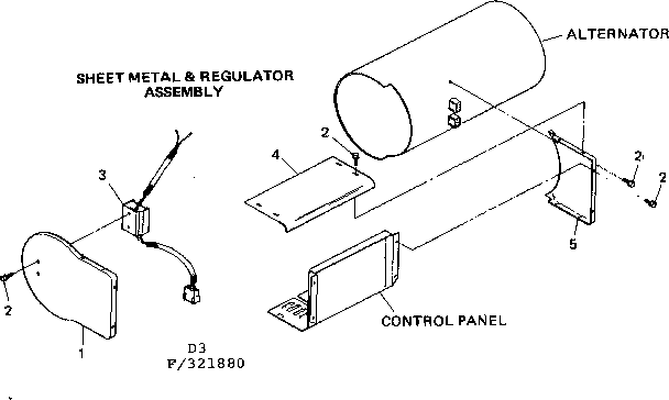 Sheet Metal & Regulatr Assm Diagram and Parts List for 580321880  Craftsman Engine