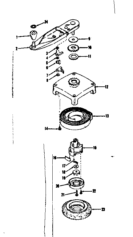 Self Starter No. 29295 Diagram and Parts List for 143106031  Craftsman Engine
