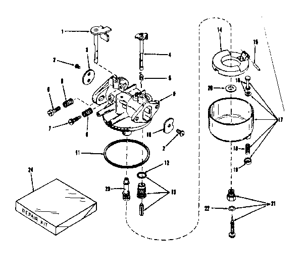 Carburetor No. 29168 (lmg-132) Diagram and Parts List for 14317350  Craftsman Engine