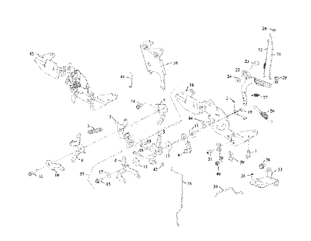 Engine controls Diagram and Parts List for CMXGRAM1130045  Craftsman Lawn Tractor