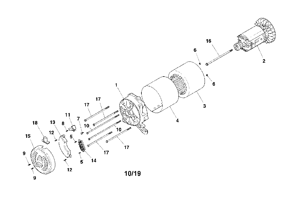 Alternator Diagram and Parts List for CMXGGAS030790  Craftsman Generator