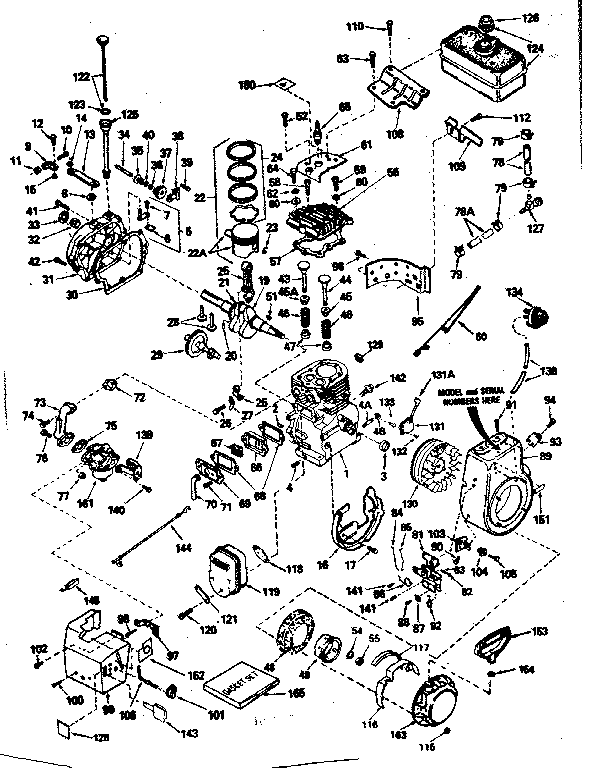 Engine Diagram and Parts List for 143756202  Craftsman Engine