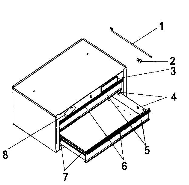 Cabinet Parts Diagram and Parts List for 706957260  Craftsman Tool Stand & Cart