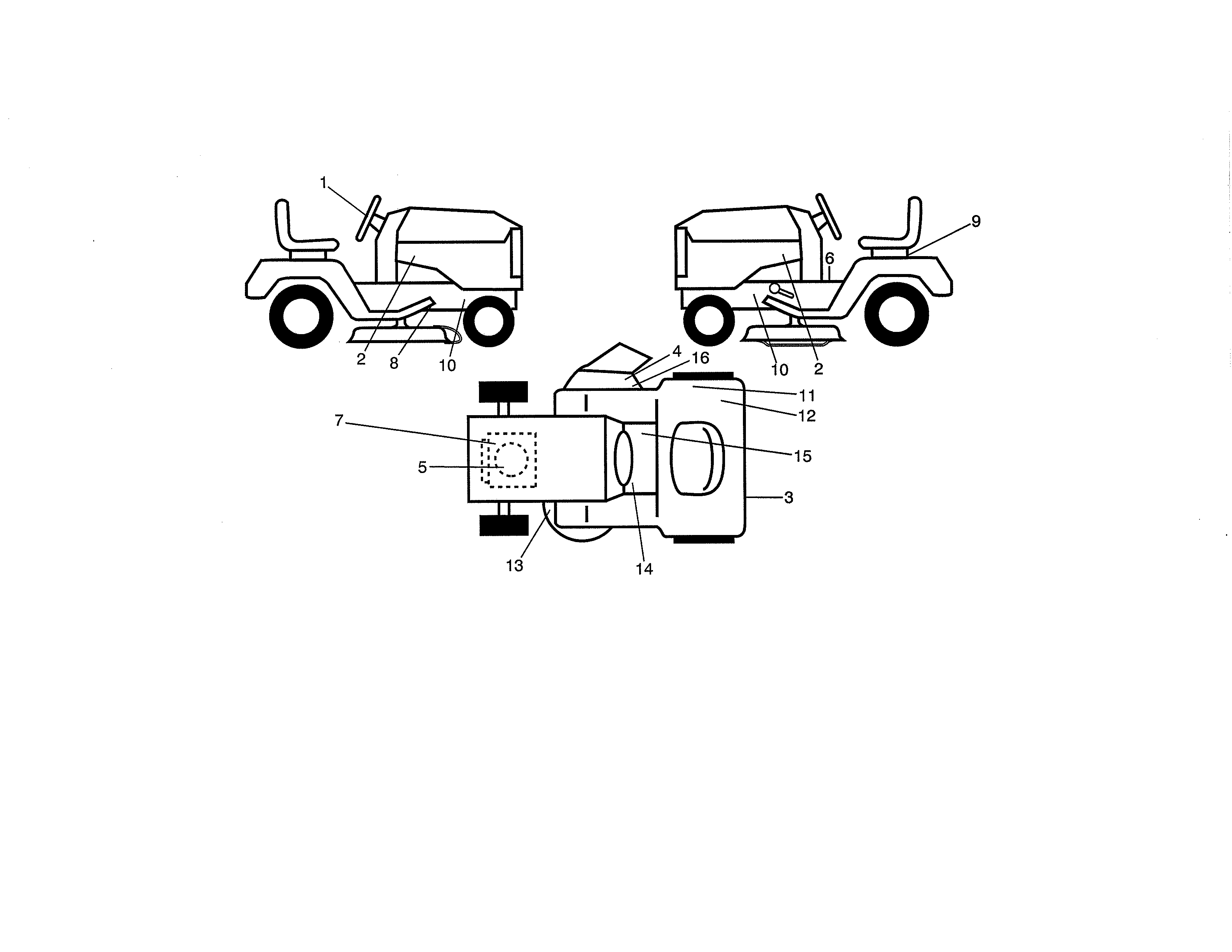 Decals Diagram and Parts List for 917990470  Craftsman Lawn Tractor