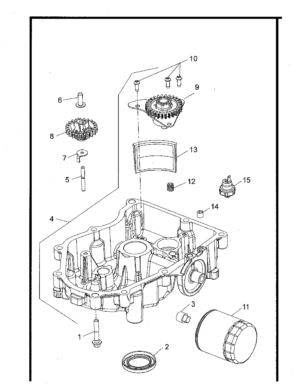 Lubrication Diagram and Parts List for 96042022000  Craftsman Lawn Tractor