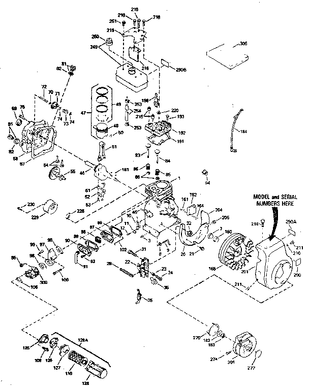 Engine Diagram and Parts List for 143784102  Craftsman Engine