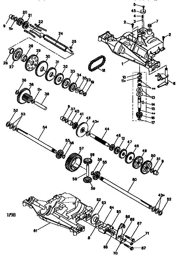 Dana Transaxle-model Number 4360-122 Diagram and Parts List for 917271110  Craftsman Lawn Tractor