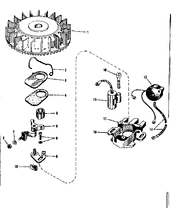 Magneto No. 30362 (phelon F-3220m3) Diagram and Parts List for 143502011  Craftsman Engine
