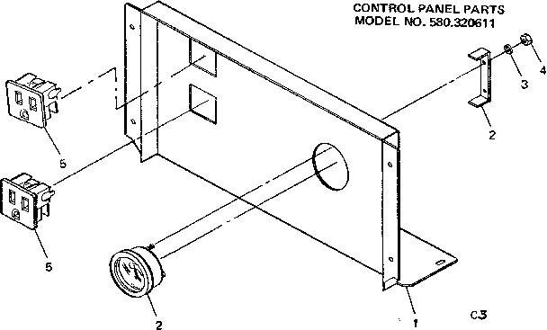 Control Panel Parts Diagram and Parts List for 580320611  Craftsman Engine