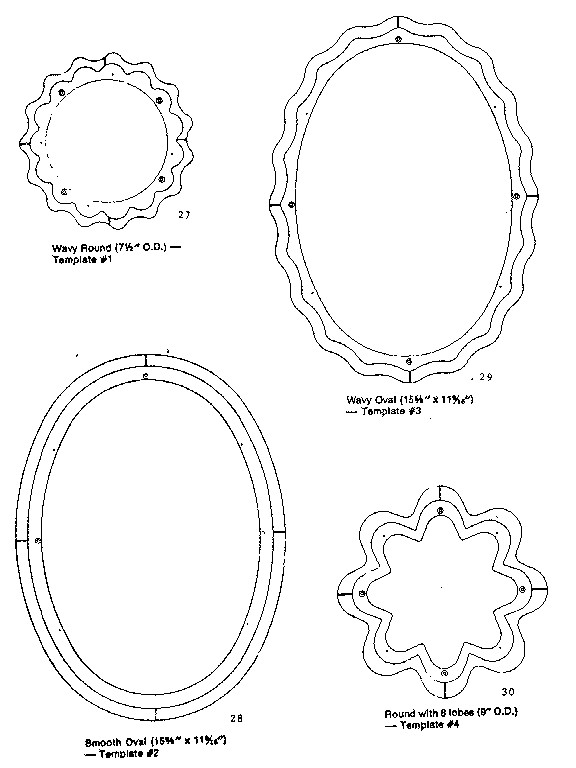Templates Diagram and Parts List for 25188-EDGECRAFTER  Craftsman Router