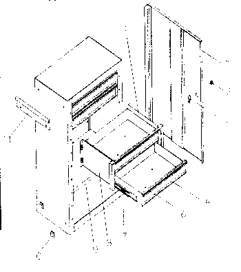 Cabinet Parts Diagram and Parts List for 706619211  Craftsman Tool Stand & Cart