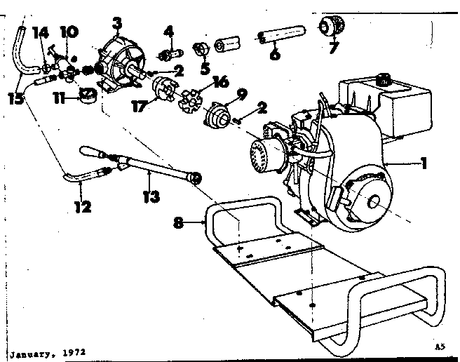 Engine Diagram and Parts List for 471461321  Craftsman Pressure Washer