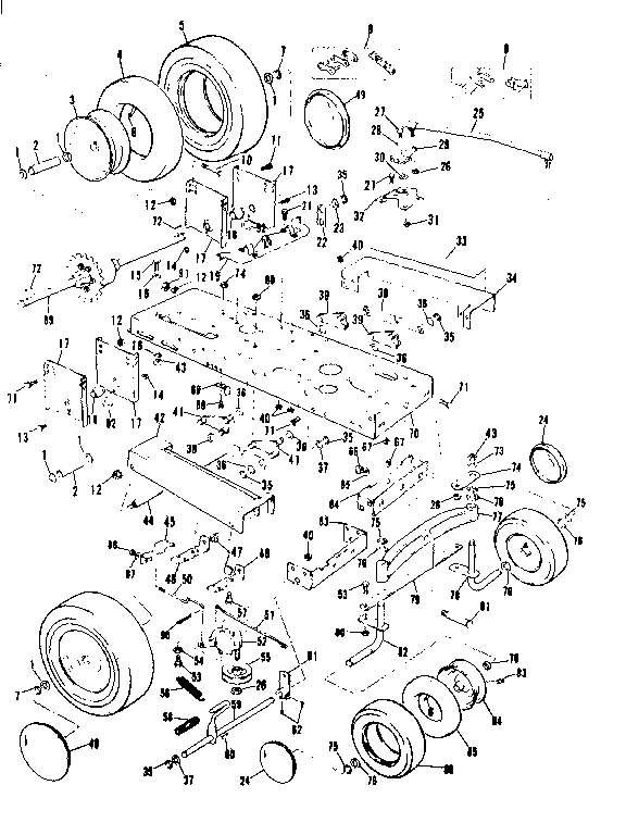 Drive Assembly Diagram and Parts List for 13196600  Craftsman Engine