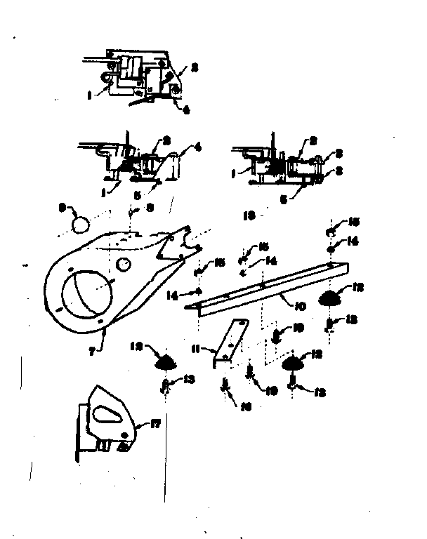 Mounting Base Diagram and Parts List for 5803149-4  Craftsman Engine