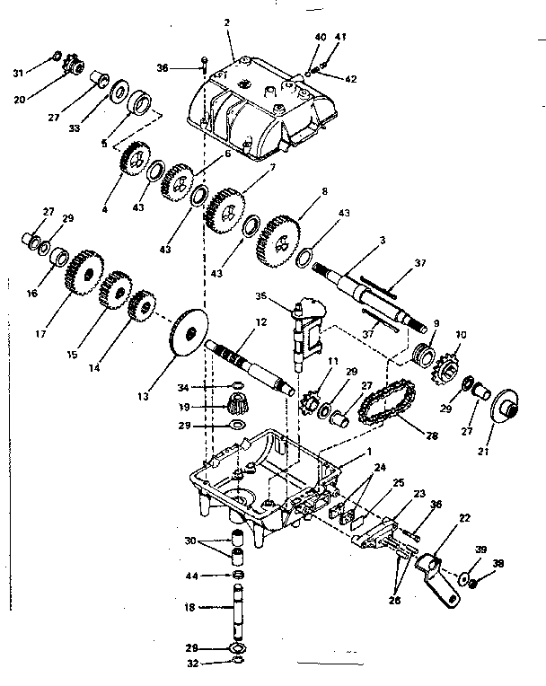 Unit Parts Diagram and Parts List for 143723A  Craftsman Lawn Tractor