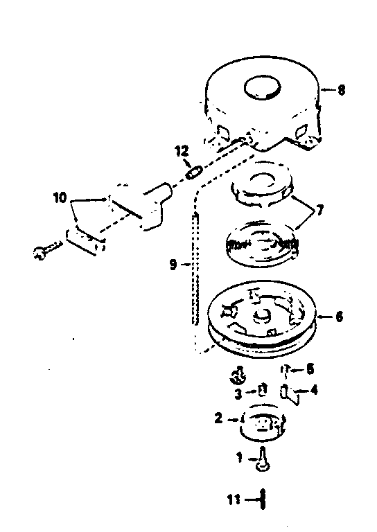 Rewind Starter Diagram and Parts List for 143754072  Craftsman Engine