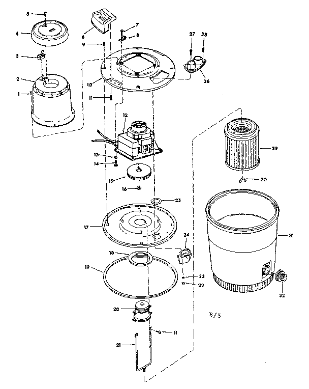 Unit Diagram and Parts List for 113179932  Craftsman Filters & Accessories