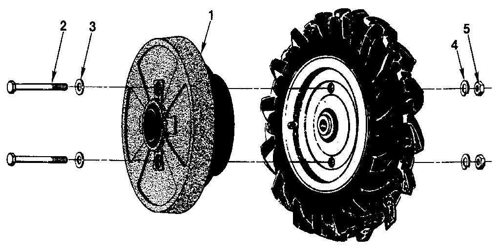 Wheel Weights Diagram and Parts List for 29909  Craftsman Tiller