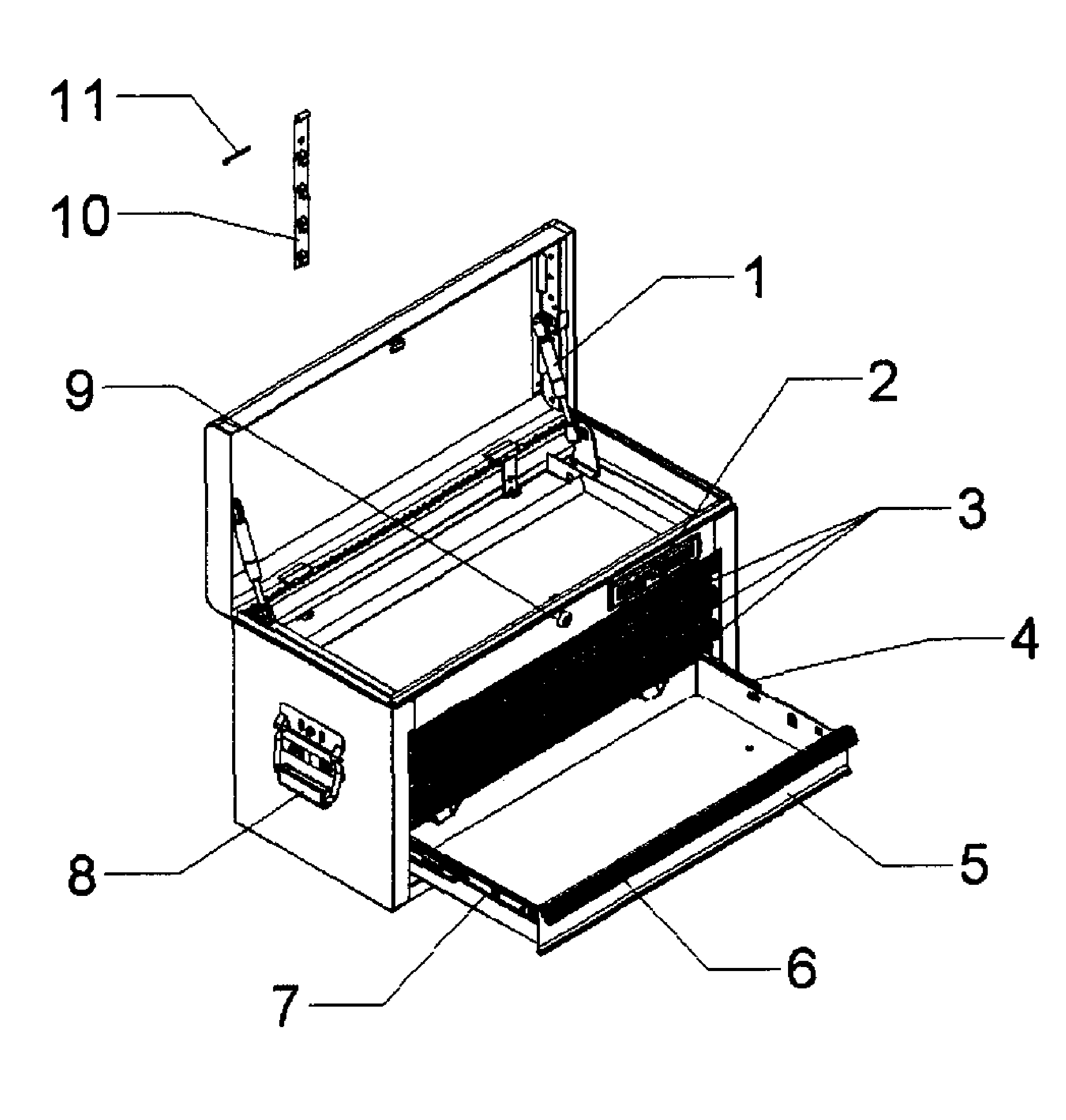 Tool Box Diagram and Parts List for 706367190  Craftsman Tool Stand & Cart