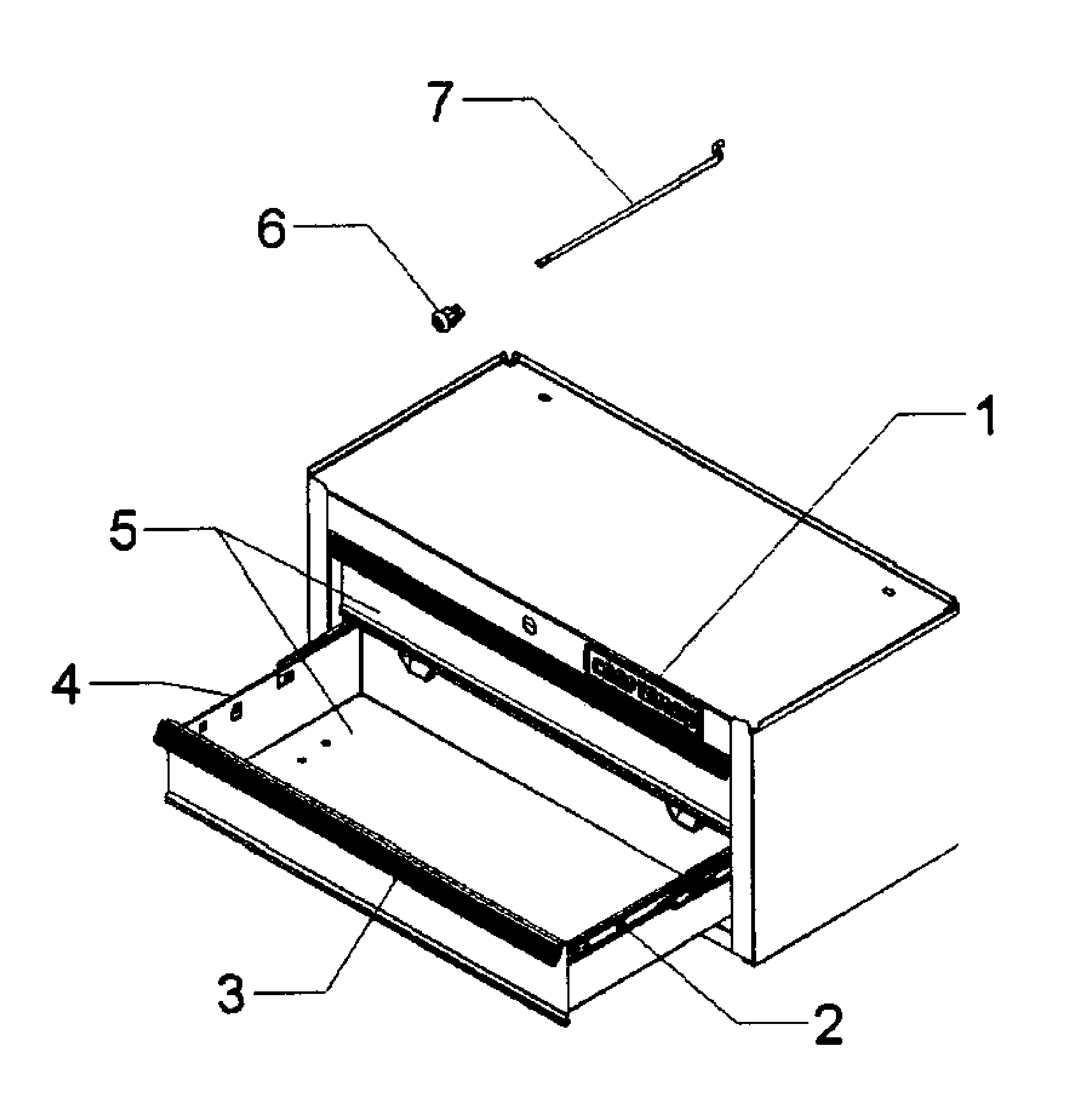 Tool Drawer Diagram and Parts List for 70637980  Craftsman Tool Stand & Cart