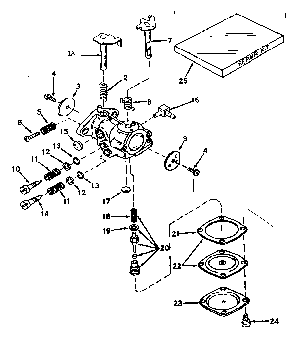 Carburetor No. 630986 Diagram and Parts List for 143174162  Craftsman Engine