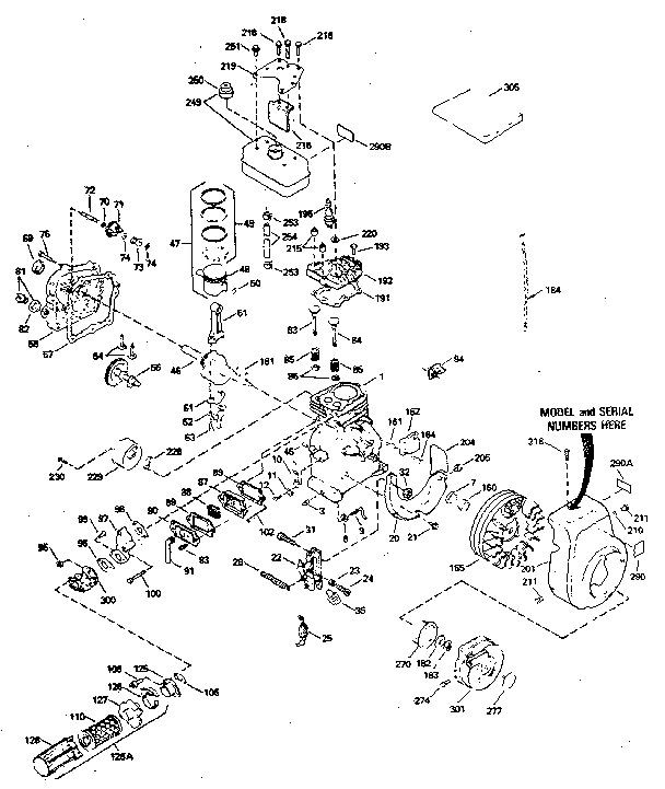 Engine Diagram and Parts List for 143784092  Craftsman Engine