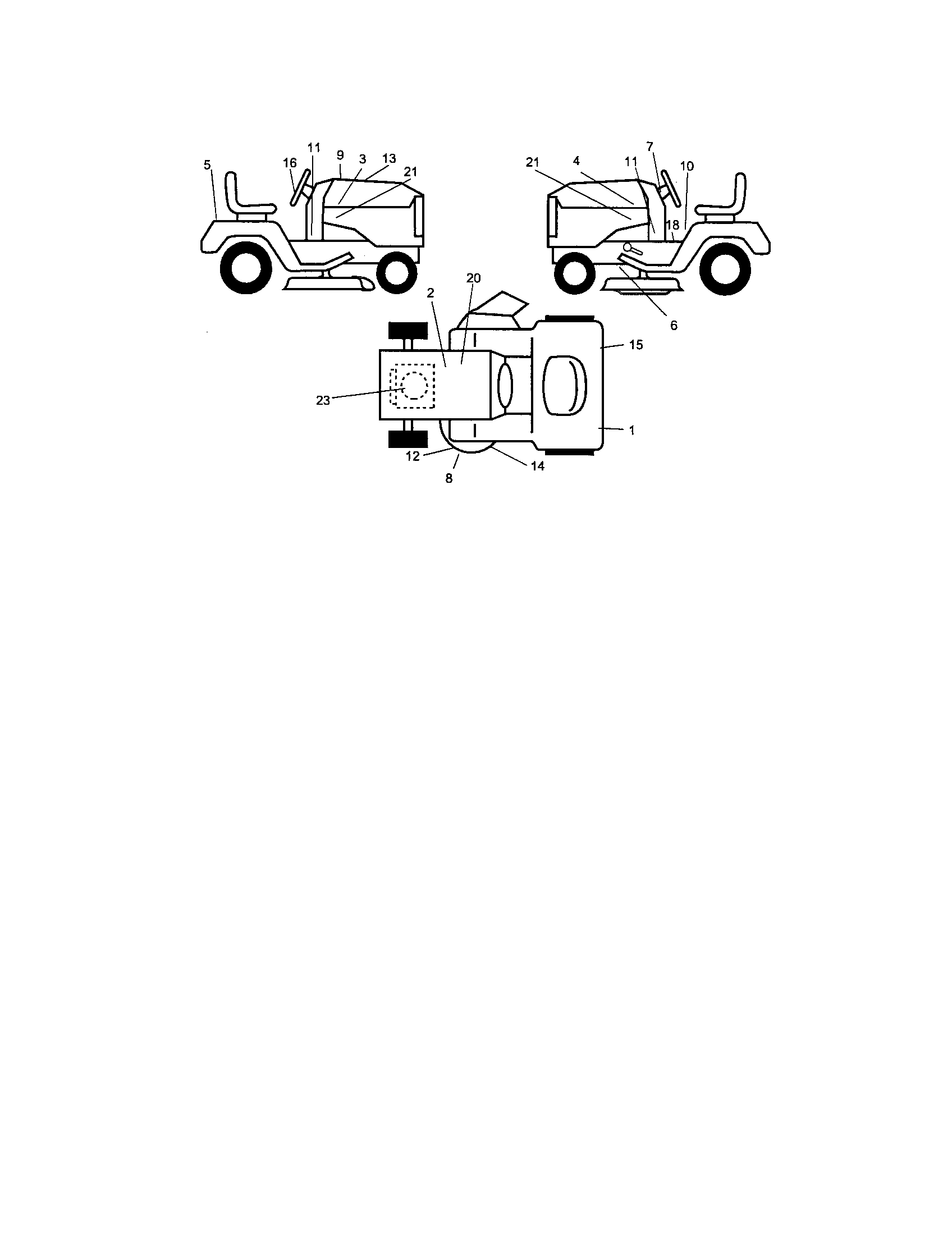 Decals Diagram and Parts List for 917274641  Craftsman Lawn Tractor