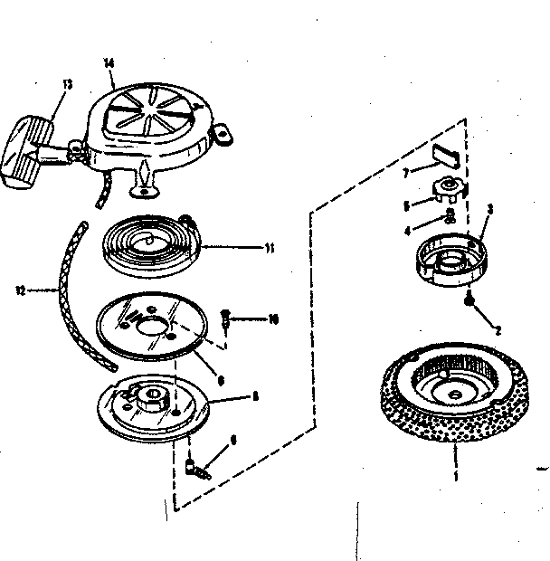 Starter No. 29224 Diagram and Parts List for 14319400  Craftsman Engine