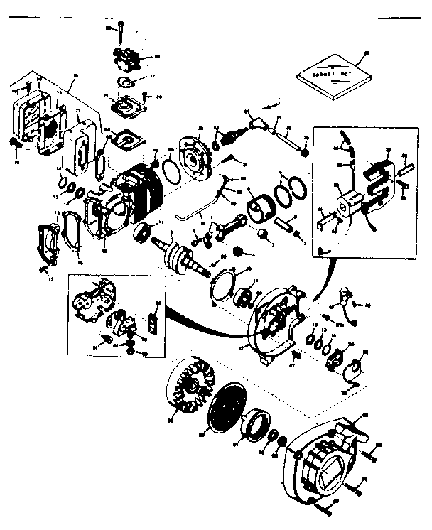 Engine Breakdown Diagram and Parts List for 917352132  Craftsman Chainsaw