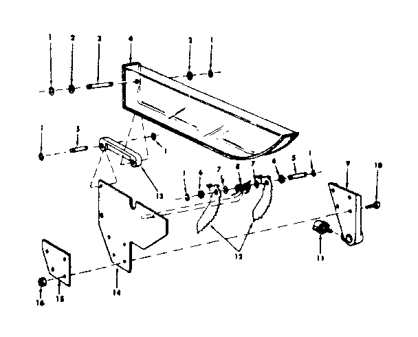 Guard Assembly Diagram and Parts List for 11329952  Craftsman Power Motor