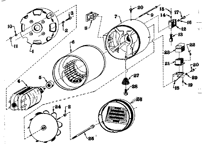 Stator Assembly Diagram and Parts List for 58031002  Craftsman Generator