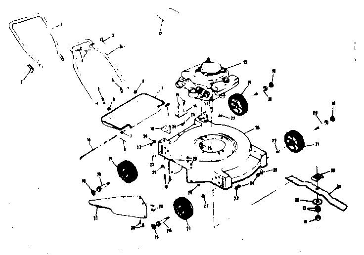Unit Parts Diagram and Parts List for 13190202  Craftsman Lawn Mower