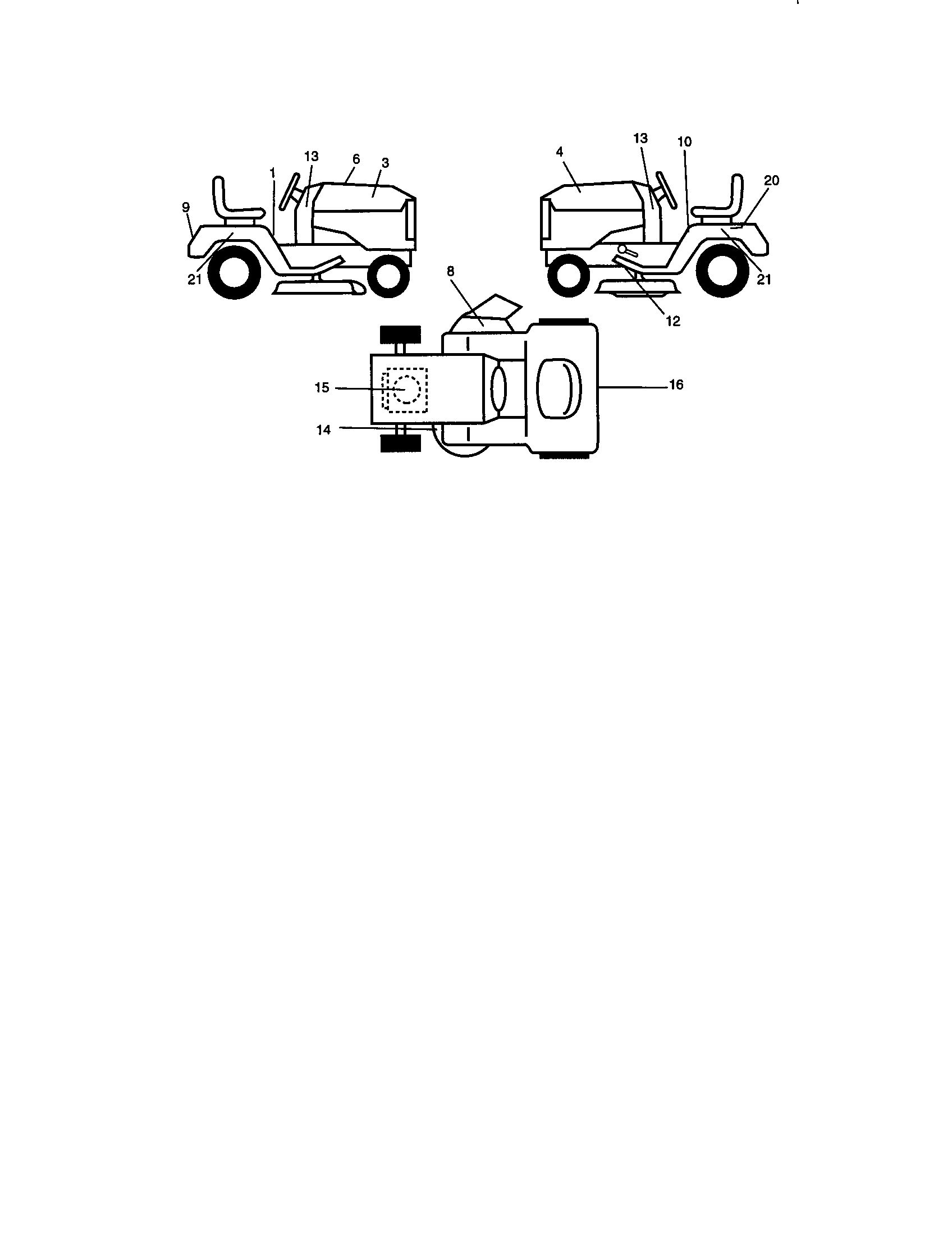 Decals Diagram and Parts List for 917270643  Craftsman Lawn Tractor