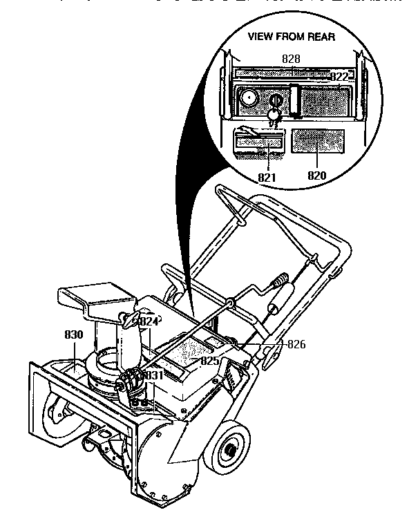 Decals Diagram and Parts List for 88414  Craftsman Snow Blower