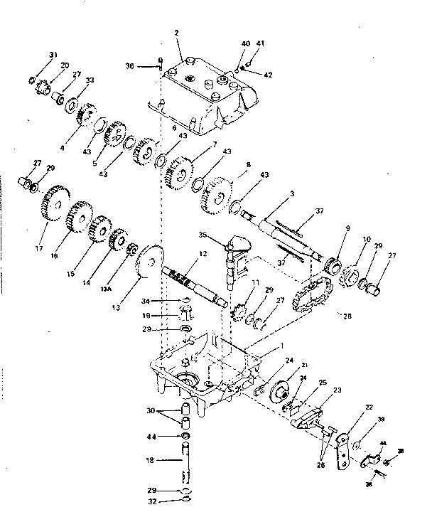 Replacement Parts Diagram and Parts List for 143708-C  Craftsman Lawn Tractor